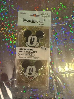 Disney Gold Glitter Mickey Mouse Gel Eye Masks - CHOOSE MICKEY OR MINNIE